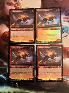 CHANDRA'S MAGMUTT x4 mtg NM-M M21 Magic Core Set 2021 (3x Are Foil) - Picture 1 of 2