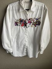 Vintage Disney The Hunchback of Notre Dame Shirt Adult XL Embroidered Button Up