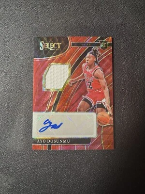 2021-22 Panini Select Ayo Dosunmu Tmall Red Wave Rookie Jersey Autograph RJ-ADM - Image 1 of 2