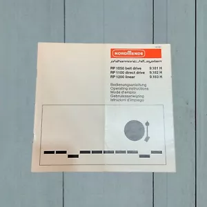 NORDMENDE RP 1050 RP 1100 RP 1200 Operating Instructions Manual - Picture 1 of 1