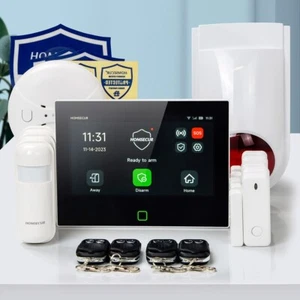 HOMSECUR Inalámbrico WIFI 4G GSM LCD Seguridad para el Hogar 7" Sistema de Alarma + Sirena Flash Rojo - Imagen 1 de 18