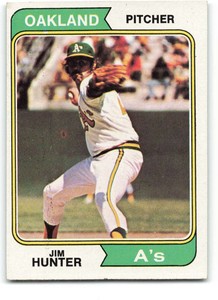 1974 Topps #7 Jim Hunter EX/NM Athletics ID:339826