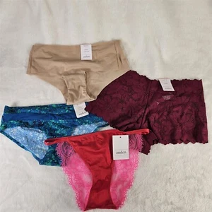 Auden 4pk Assorted Cheeky Underwear Womens X-Small Stretch - Picture 1 of 8