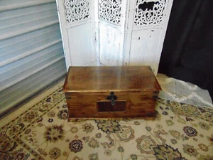 Vintage Storage Trunk w/ Iron Accent has been Completely Restored. - Picture 1 of 12