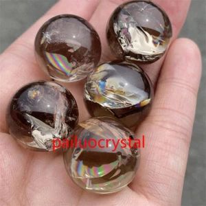 5 piezas bola de cristal arco iris esfera de cuarzo ahumado natural gema curativa de Reiki 20 mm+ - Imagen 1 de 8