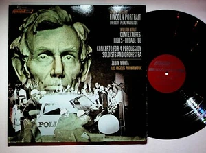 1969 Copland Lincoln Portrait Riots Percussion Zubin Mehta Vinyl LP Record VG+ - Picture 1 of 6