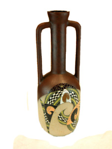 Moderne Vase Keramik braun 33 cm hoch