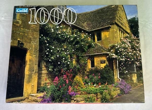VTG Guild Jigsaw Puzzle 1000 Piece Cottage Cotswold England Hasbro 2000 - Picture 1 of 7