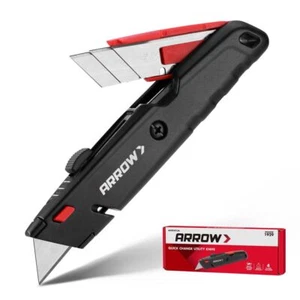 ARROW Retractable Utility Box Cutter Quick Change Blade Aluminum Razor Knife USA - Picture 1 of 9