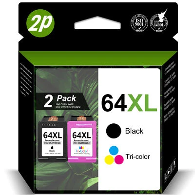 64 XL Ink Cartridge for HP 64XL ENVY 5542 6255 6258 7130 7132 7164 7830 7855 lot - Image 1 of 4