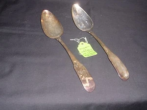 Samuel Neville Marked in Dublin Year 1799 Set of Two Vintage - Picture 1 of 7