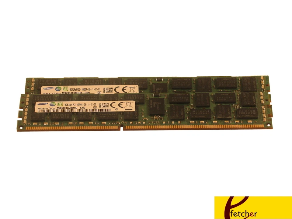 16GB (2X8GB) DDR3 1333 PC3-10600 ECC REGISTERER 240-PIN 1333MHZ for Servers & WS - Image 1 of 1