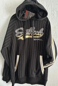 Southpole VTG Y2K Pinstripes Pullover Hoodie Mens Authentic Collection M Baggy - Picture 1 of 5