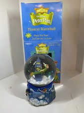 Enesco Disney Peter Pan Musical Snow Globe Waterball w/ BOX- Au Clair De La Lune