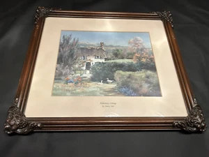 Vintage 1989 Marty Bell HIDEAWAY COTTAGE Framed Print Lithograph 107/2400 Signed - Picture 1 of 7
