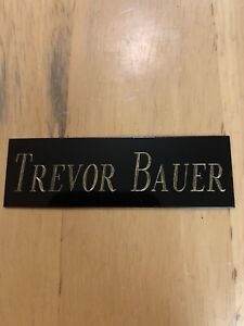 Trevor Bauer NAMEPLATE FOR AUTOGRAPH BAT-BASEBALL-JERSEY-PHOTO 1”x3”