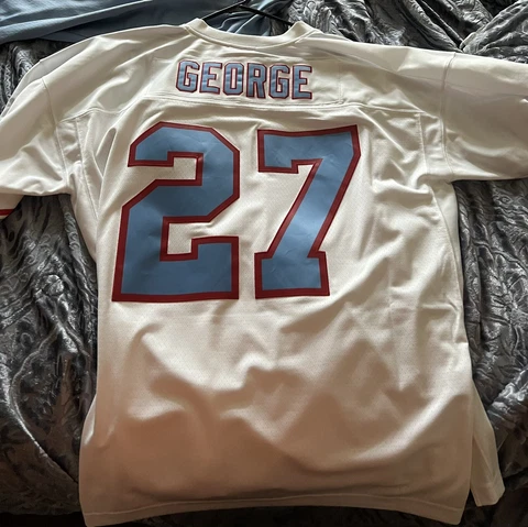 Tennessee Titans/ Houston Oils Eddie George Football Jersey Mitchell and Ness Cover