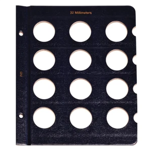 Página en blanco para álbumes de monedas clásicas de Whitman - aberturas de 32 mm - Imagen 1 de 1