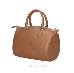Borsa Diva's Bags Ottavia in pelle cuoio con tracolla staccabile Made in Italy - Imagen 1 de 3