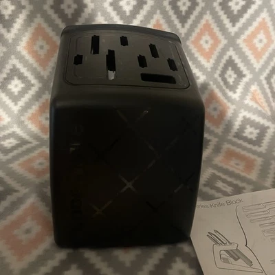 Tupperware U-Series Black Knife Block - Image 1 of 2