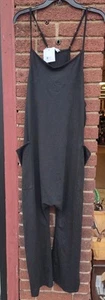 Uniankiya Jumpsuit Romper Size Large Sleeveless Black Spaghetti Straps Women's - Picture 1 of 5