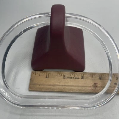 Anillo de toalla montado en la pared para baño de porcelana NOS renovación granate mate Foto 1 de 4