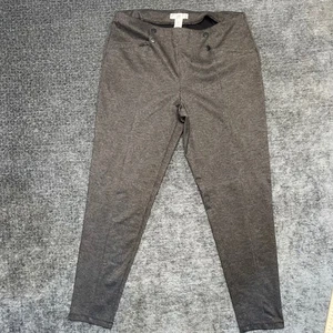 Retrology Damen L G Hose Pants Fischgrät braun Knopfdetail Stretch - Bild 1 von 6