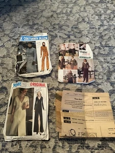 Lotto di 4 modelli da cucire vintage Vogue Dior Bellville anni 70 80 - Foto 1 di 9