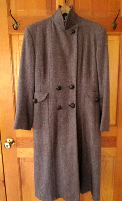 vintage handwoven, handmade irish tweed women's coat (1940s-50s) - Image 1 of 4