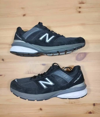 New Balance 990v5 Wide Running Shoes Black Made in USA Size Women 10.5 D W990BK5 - Image 1 of 4