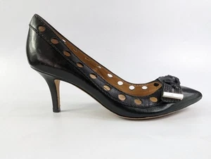 Geox Black All Leather Mid Heel Shoes UK 2.5 EU 36 - Picture 1 of 6