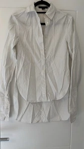 Alexander Wang Women's Double Cuff White Shirt Size 2 Fits Uk 8-10 - Picture 1 of 3