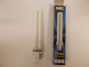 X10 New Eiko 15560 DT13/27 Single Tube 2 Pin Base Compact Fluorescent Light Bulb - Picture 1 of 2