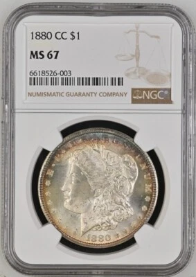 1880 CC $1 Morgan Silver NGC MS67 - Image 1 of 2