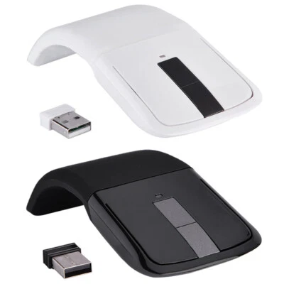 2.4GHz Foldable Wireless Arc Touch Mouse Mice USB Receiver For Pc NoteBook BST - Image 1 of 4