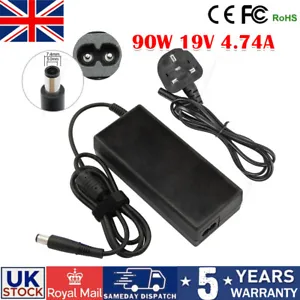 90W 19V 4.74A For HP Compaq ProBook EliteBook 7.4mm*5.0mm Laptop Adapter Charger - Picture 1 of 13
