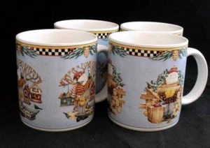 4 tazas Sakura WOODLAND SANTA VARIOS DISEÑOS EXCELENTE ESTADO - Imagen 1 de 1