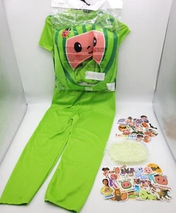 CocoMelon Toddler Costume, Birthday, Cosplay Plus Pumpkin Popit, Fun Stickers - Picture 1 of 18