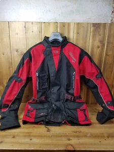 Akito Python Plus Textile Soft Armour Motorcycle Jacket Red Large Used - Picture 1 of 24
