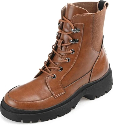 Botines de excursionista Journee para mujer Hallam punta redonda tacón ancho coñac | 7,5 Foto 1 de 4