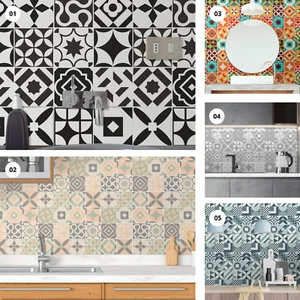Calcomanía de transferencia autoadhesiva de mosaico colorido floral 24 piezas - Imagen 1 de 83