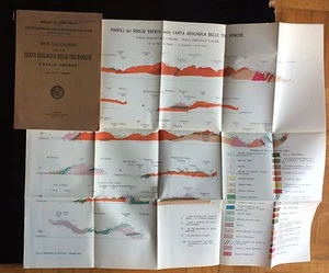 1933 CARTA GEOLOGICA D'ITALIA FOGLIO DI TRENTO - Imagen 1 de 1