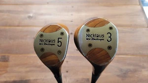 Jack Nicklaus Golden Bear McGregor Golf Clubs RH 5, 3, Woods Vintage - Picture 1 of 15