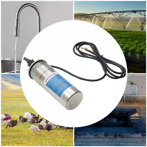 12L//min Deep Well Water Pump Submersible Pump 24V DC Stainless Steel Mass Flow - Picture 1 of 21