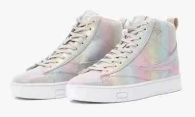 FILA GENNAIO PRISM HI SUEDE SNEAKER WOMEN SHOES METTALIC RAINBOW SIZE 10 NEW - Image 1 of 4