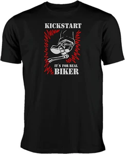 Camiseta clásica de motociclista Kickstarter vintage en todas las tallas - Imagen 1 de 6