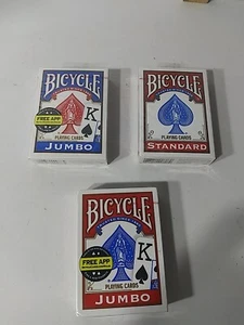 Bicycle Playing Cards 2 Jumbo 1 Standard Sealed - Picture 1 of 2