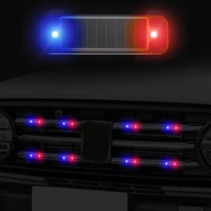 2PCS Car Solar LED Flash Light Decor Anti-theft Safety Warning Lamps Accessories - Picture 1 of 15