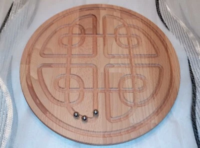  Labyrinth Keltisches Schild Balancespielzeug Kugellabyrinth Wanddekoko ø29 Holz - Bild 1 von 3