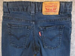 Levis 502 Jeans Youth 5 Reg Blue Denim Regular Taper Dark Wash Retro 20x19 - Picture 1 of 16